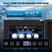 Outdoor Wine and Beverage Refrigerator Single & Dual Zone Wine Fridge Under Counter Beer Cooler Fridge Built-In Freestanding 2