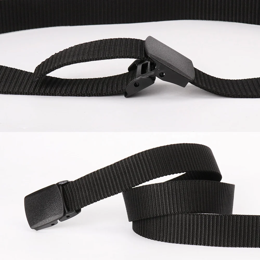 Leather Belt Men Genuine Luxury Business Nylon Fabric Outdoor Tactical Style