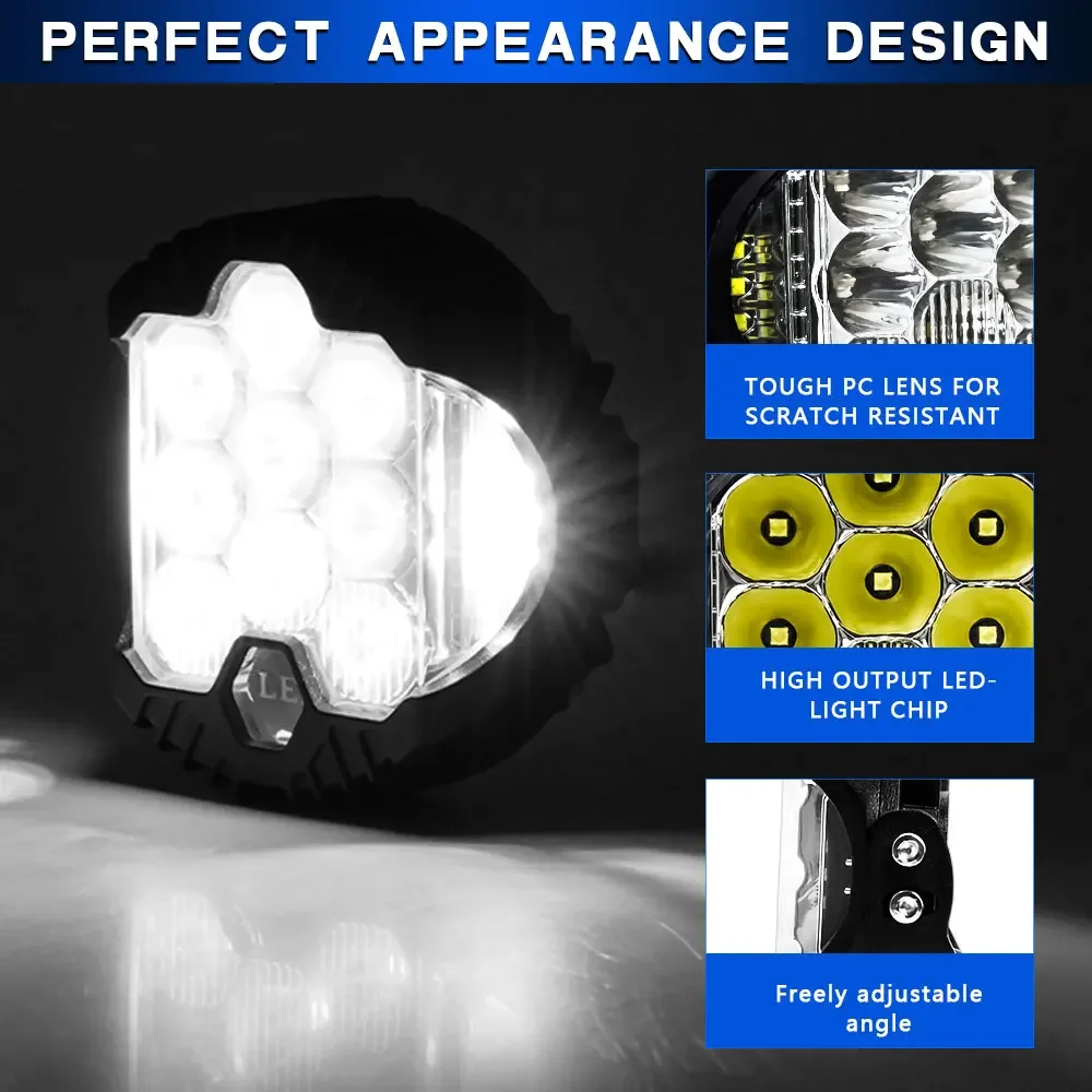 3inch Led Search Bar Wok Light High Beam Headlights 120W Miles Motorcycle Proj