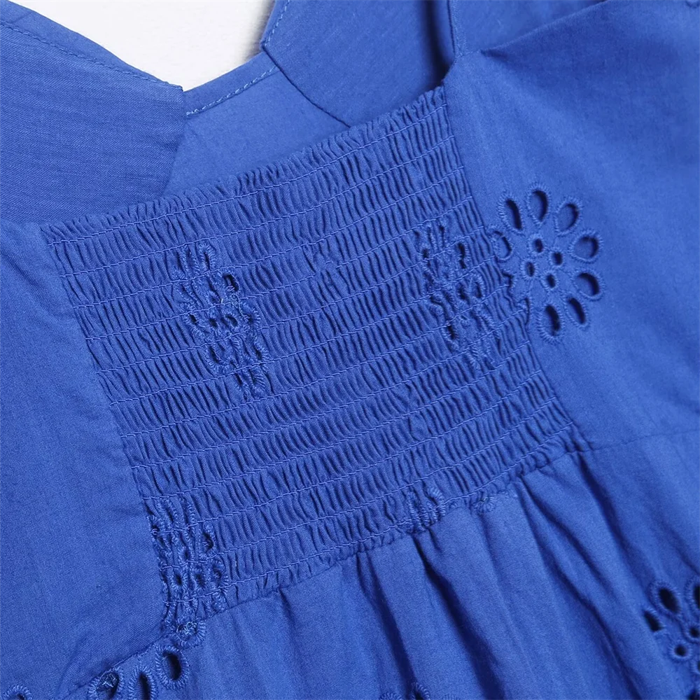 Spring New Women's Fashion and Elegance Slim Fit Versatile Layered Decorative Short Strap Dress