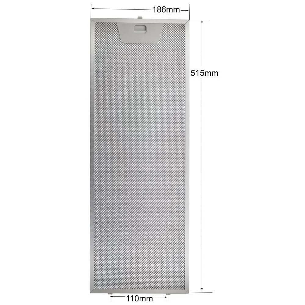 Cooker Hood Filter Set 515x166 + 515x186 mm Range Hood Grease Filter Kitchen Extractor Aluminium 50271563004
