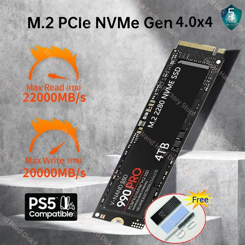 

M2 Ssd NVME SSD 4TB 2TB 1TB M.2 2280 PCIe Ssd Sata Hard Dirve Internal Solid State Disk ssd nvme m2 for Laptop Computer PC PS5