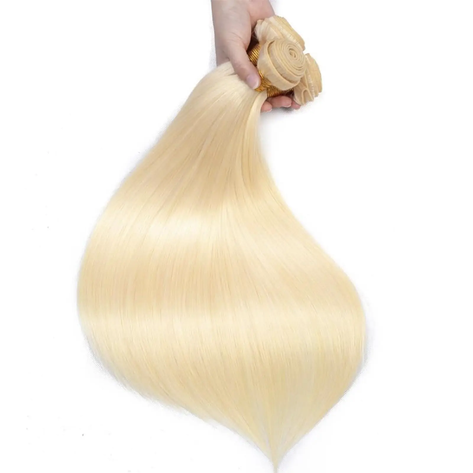 613 Blonde Color Bundles Straight Human Hair Bundles Weft Brazilian 100% Human Hair Weaving 1/3 PCS Remy 16-30 Inch