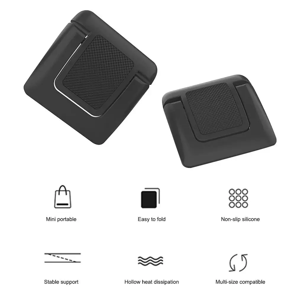 

2pcs Laptop Stand Foldable Notebook Holder Computer Keyboard Riser Heat Dissipation Mini Non Slip Tablet Pad Invisible Ergonomic