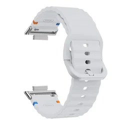 Breathable Silicone Sports Strap - Soft Wristband Bracelet for huawei fit (Light gray S)