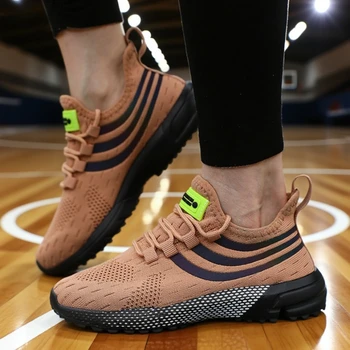 أحذية رياضية رجالية تصميم عصري للاستخدام الخارجي، حذاء مشي مريح يسمح بمرور الهواء 2025، حذاء جري كرة سلة خفيف للغاية وسريع الجفاف