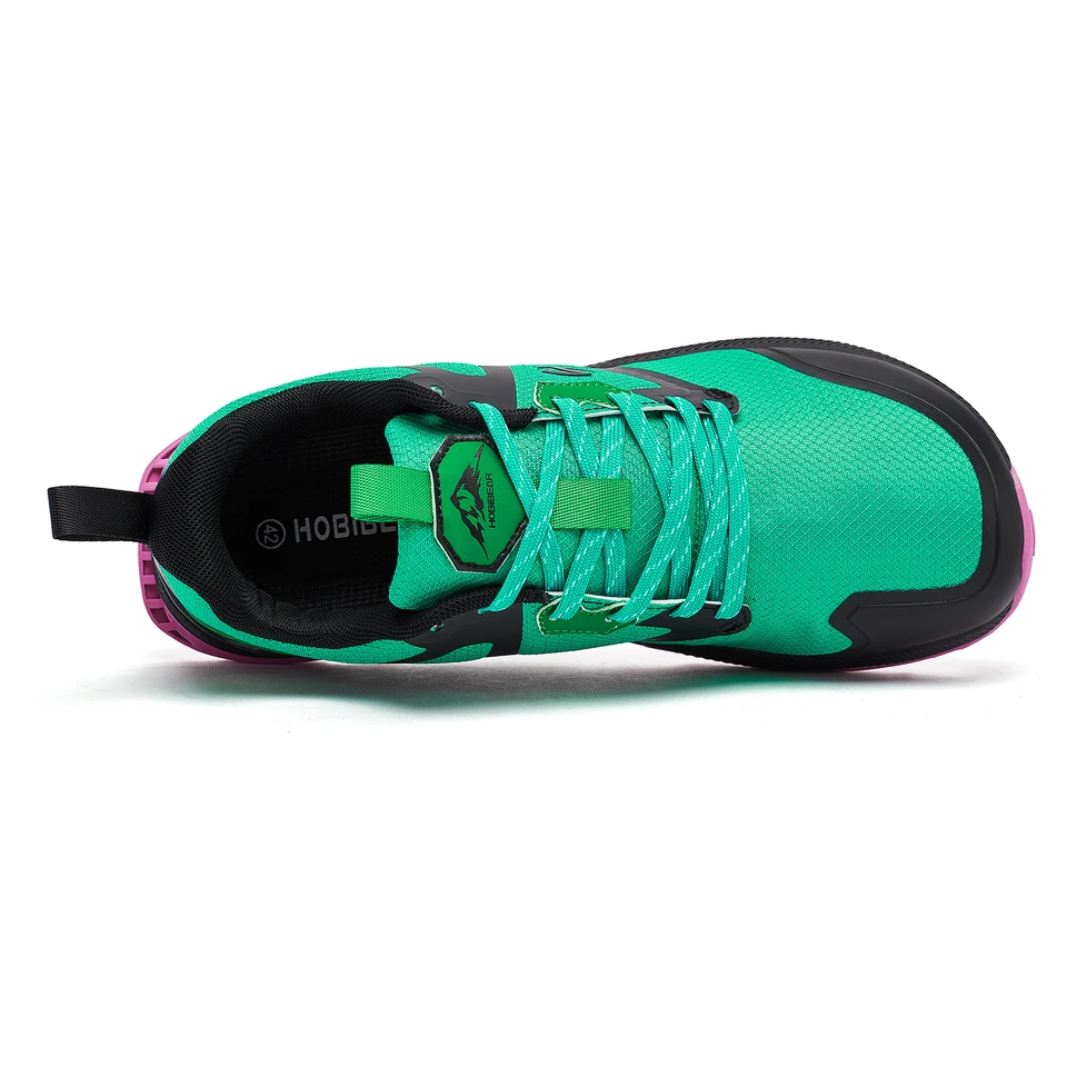 HOBIBEAR Chaussures de randonnée unisexes pour femmes et hommes, chaussures de trail running outdoor en cuir artificiel antidérapant à lacets_voghion.com