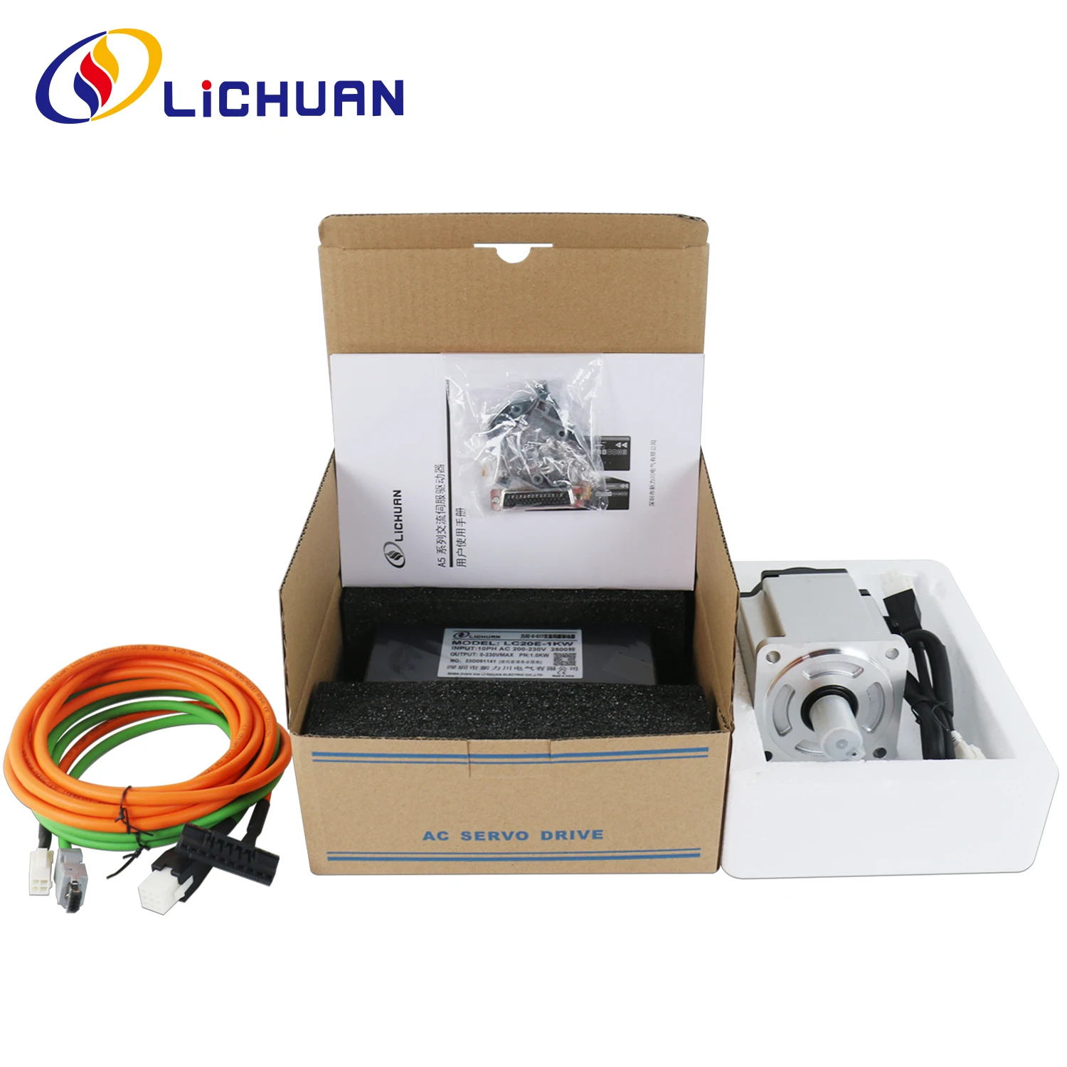 Lichuan AC 서보 모터 드라이버 키트, 0.32N.m, 0.637N.m, 1.27N.m, 1.91N.m, 100W200W400W600W, AC 서보 모터 드라이버, 1.1A, 1.6A, 2.5A, 3.