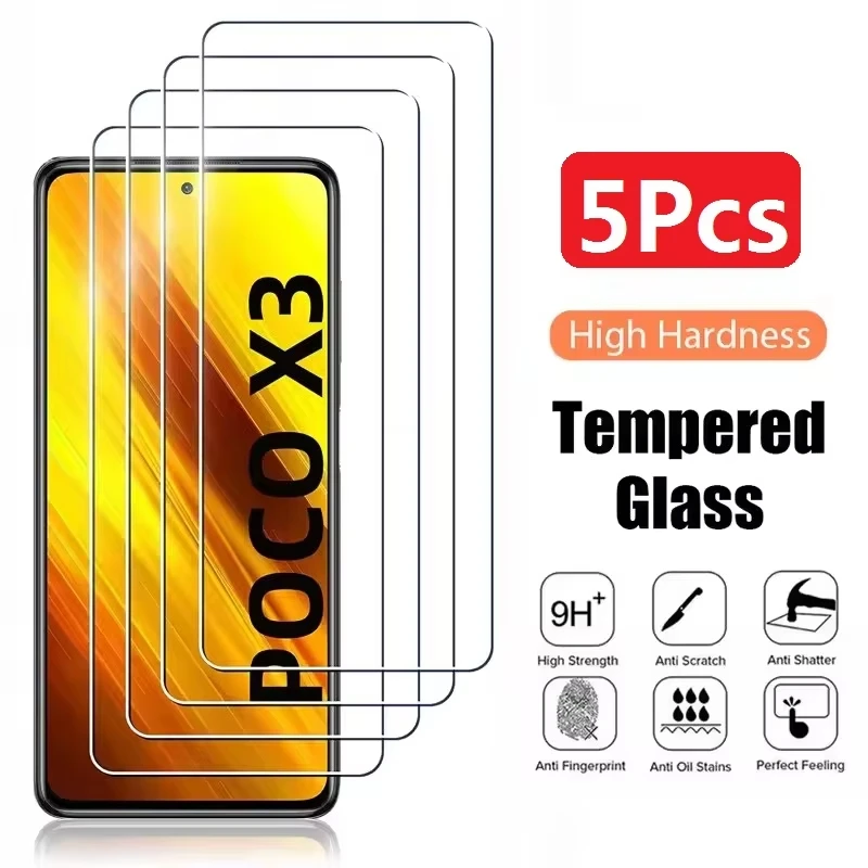 1–5 Stück Displayschutzfolie aus gehärtetem Glas für Poco X7 M7 Pro 5G X6 X5 X3 NFC M6 M5s M5 F7 F6 F5 F4 F3 C85 C75 C71 C65 C61 C55 C51 – Detail 1