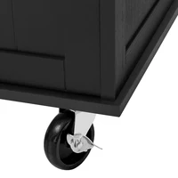 Îlot de cuisine mobile sur roulettes, table extensible et pliable, chariot de cuisine avec tiroirs et prises USB AC, meuble de rangement multifonction pour cuisine et salle à manger 8