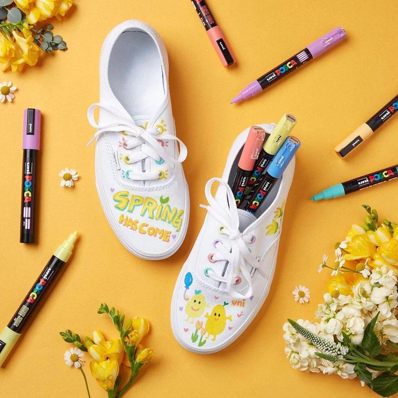 Uni Posca Full Set Acrylic Paint Markers Pens PC-1M PC-3M PC-5M 7/8/12/15/24/29C for Rock Painting,Frabric,Glass/Metal,Graffiti