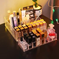 Large 8girds Makeup Holder Eyeshadow Palette Storage Organizer Cosmetic Case 2in1 Desktop Drawer Storage Box Lipstick Holder 2