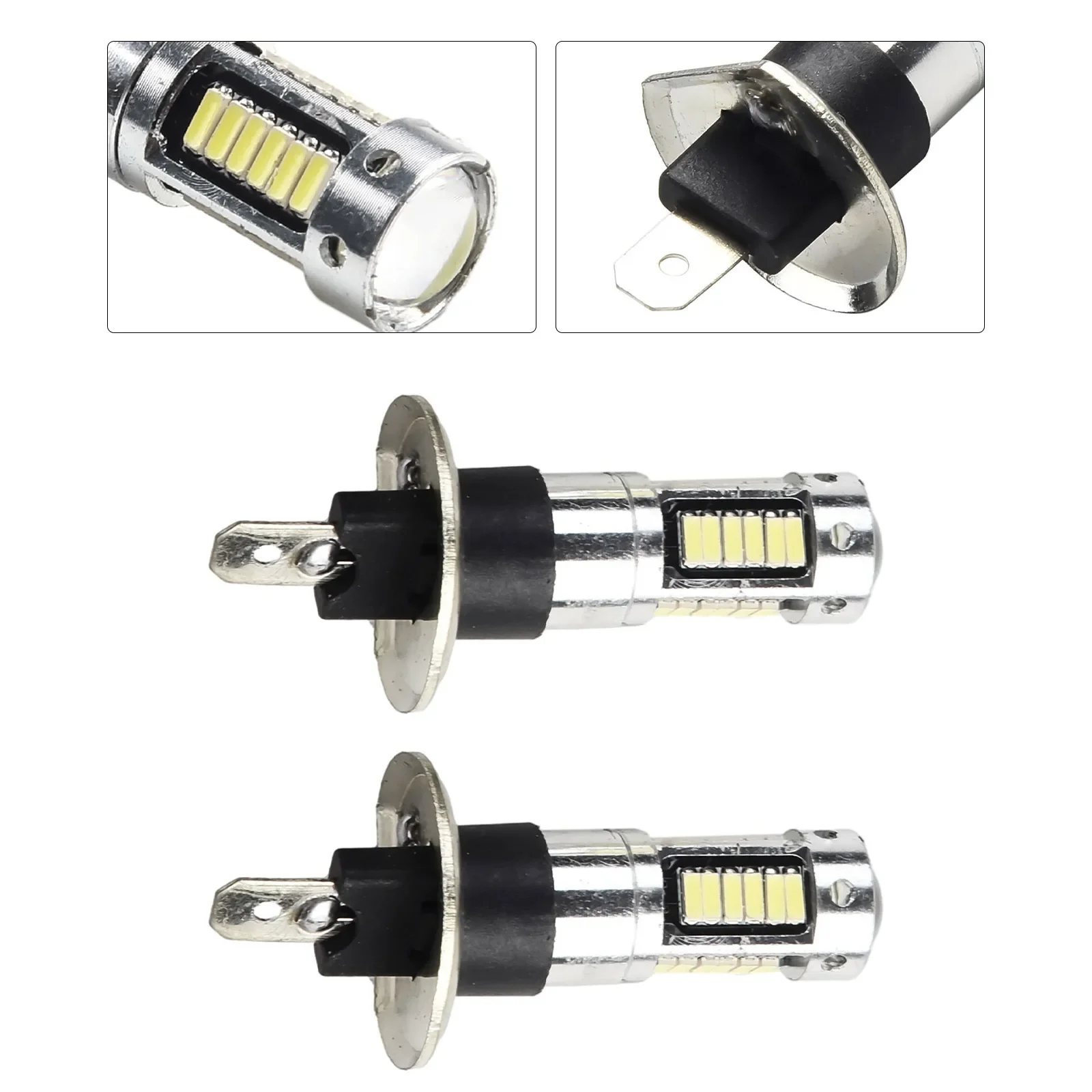 H1 LED 안개 주행 전구, 6000K 흰색, 안정적인 품질, 플러그 앤 플레이, 자동차 보호, 운전 경험 향상