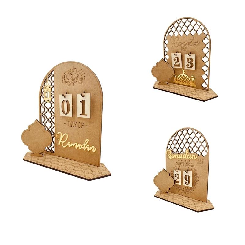 

Wooden Ramadan Calendar Decorations Countdown Calendars Decorations 30 Day Eid Mubarak Ramadan Party Ornament