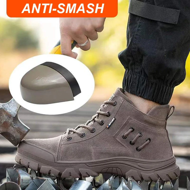 Acquista Stivali da lavoro invernali Punta in acciaio di sicurezza Scarpe da  ginnastica da uomo Scarpe da uomo anti-smash Stivali da lavoro  anti-perforazione Scarpe da sicurezza da uomo Stivali invernali di sicurezza