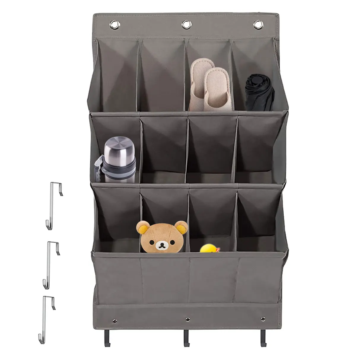 Organizer Appendibile Per Scarpe Da Campeggio - 6 Tasche A Rete, 76.5x34 Cm, Per Armadi/Porte - Foto 6