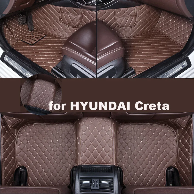 

Autohome Car Floor Mats For HYUNDAI Creta 2015-2020 Year Upgraded Version Foot Coche Accessories Carpetscustomized