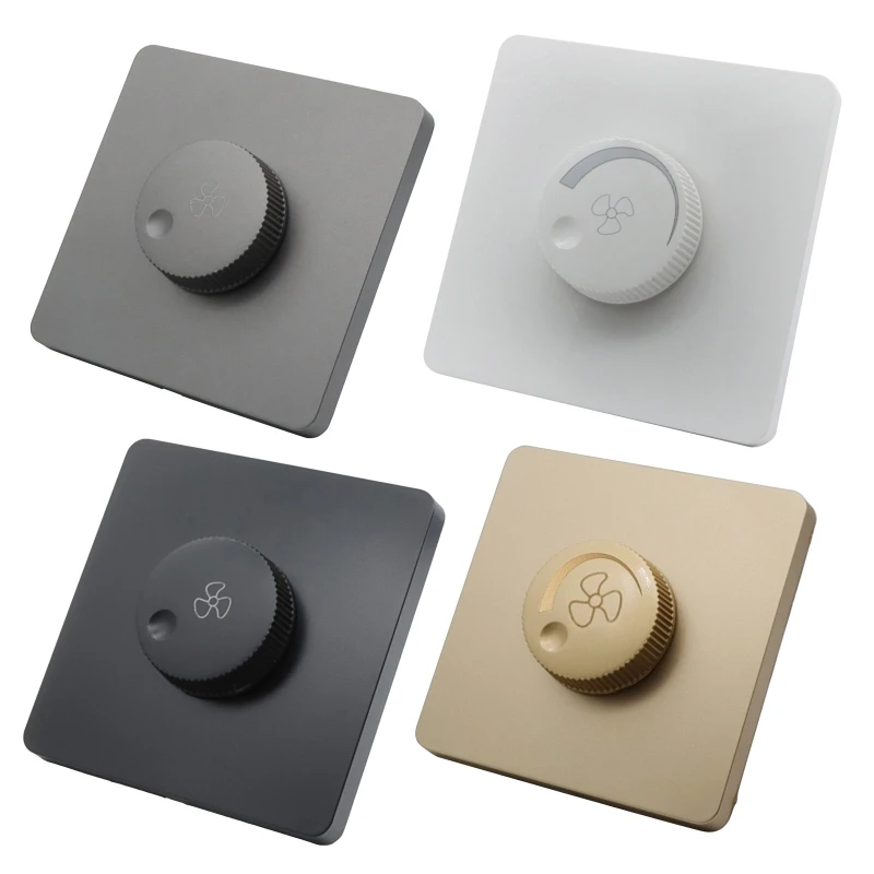 220V Universal Adjustment Ceiling Fan Speed Control Wall Button Dimmer Stepless Speed Fan Adjuster for Ceiling Fan Speed Controller
