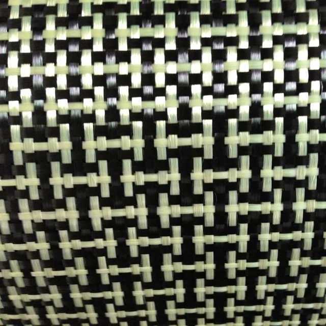 Sárga Kevlar És Szénszálas Vegyes Szövet Sima Hibrid Szén Ruhával 100D / 3K 200 Gsm 12 " 30 Cm Vagy 20" 50 X100Cm - Image 3