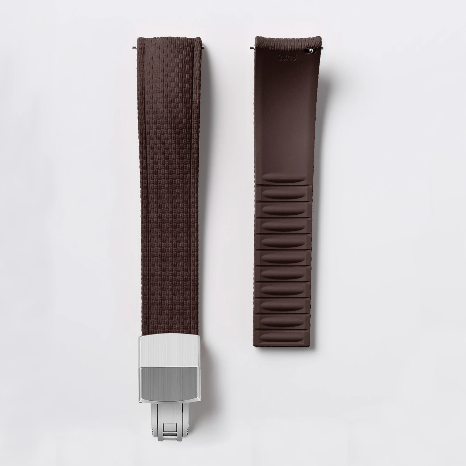 Universal Fluoro Rubber Quick Release Watch Band - Customizable Cut-to-Size Strap