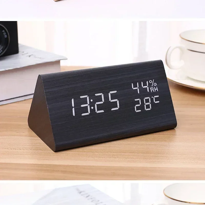 LED Alarm Clock with Temperature Display and Sound Control