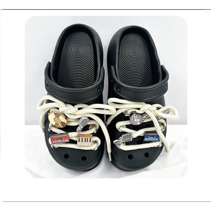 1Set/10Pcs Abnehmbare Spaß Cartoon Musical Instrument DIY Musical Schnürsenkel Schuh Charme Schuh Zubehör für Sandalen und loch Schuhe – Detail 5