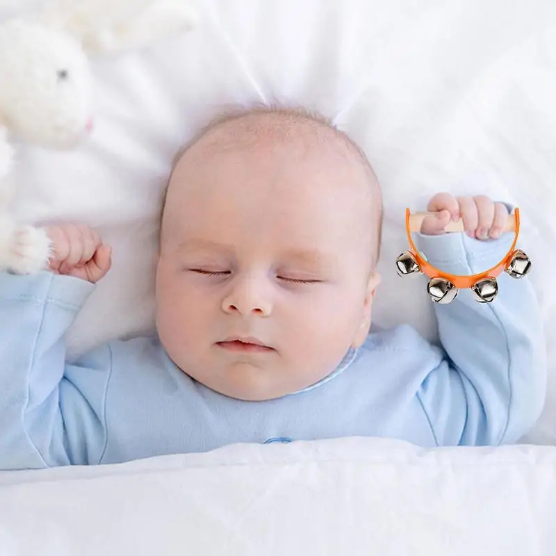 Baby Hand Jingle Bells Hand Sleigh Bells Handheld Musical Instrument Bell Toys Gifts For School Home Daycare Centre early education toys educational toys music toys musical instrument hand held bell musical bells