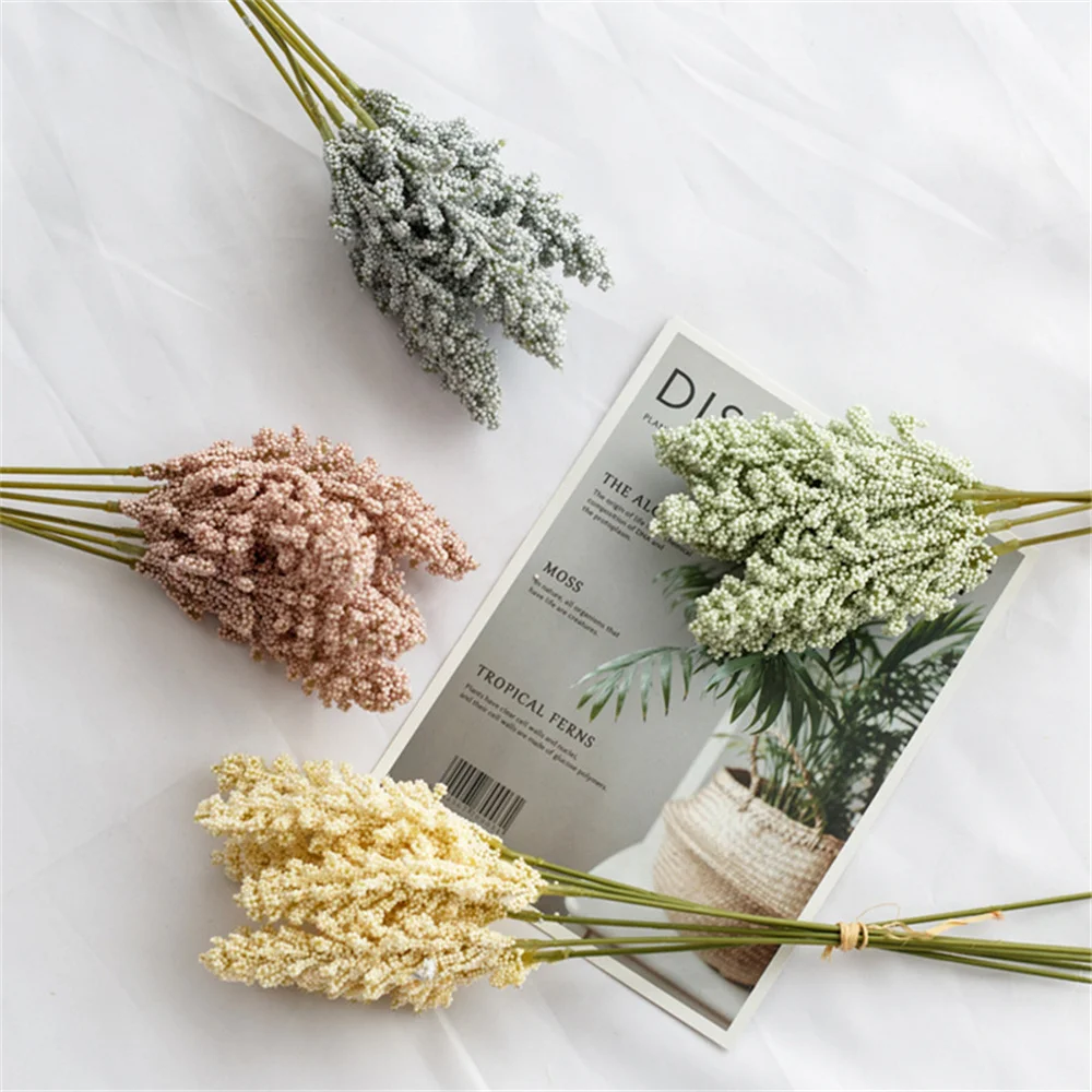 Lavender Artificial Flower Bouquet for Home Decoration - Set of 6 Pieces