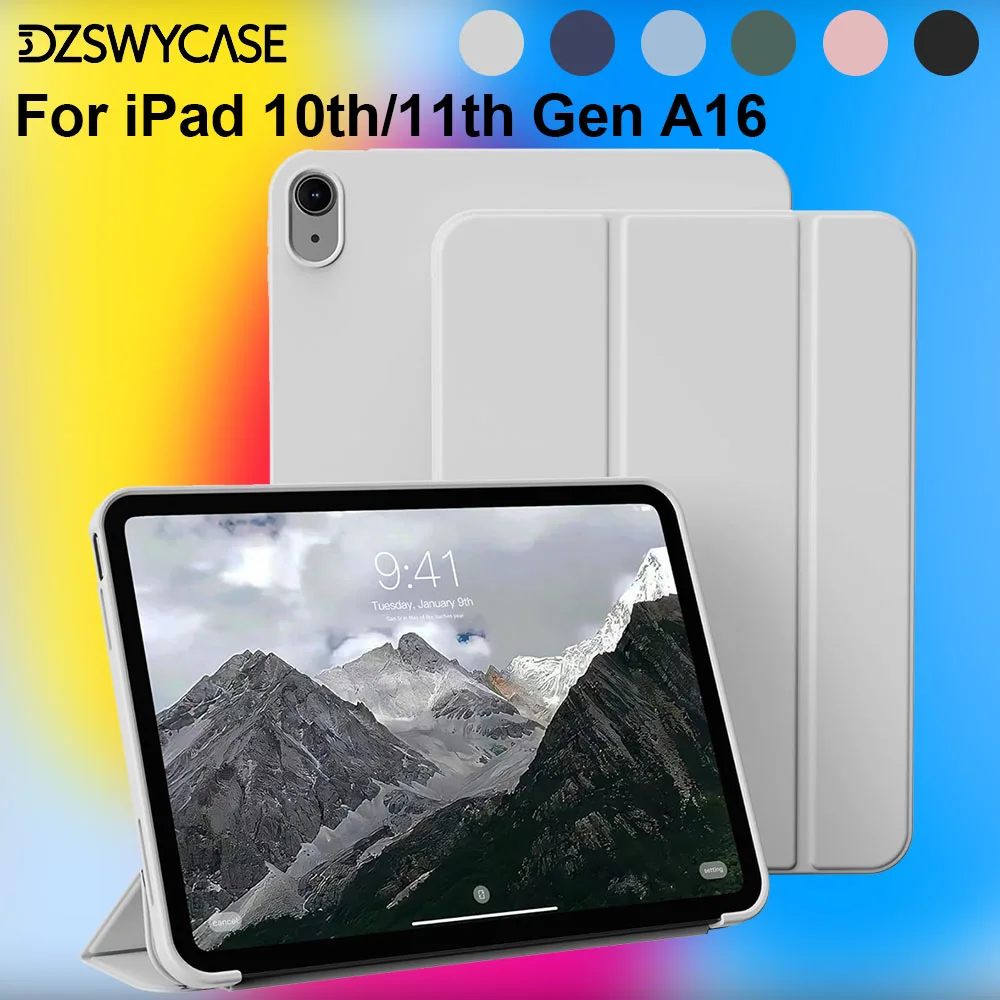 Enhanced Trifold Stand Case with Auto Wake/Sleep and Soft TPU Back