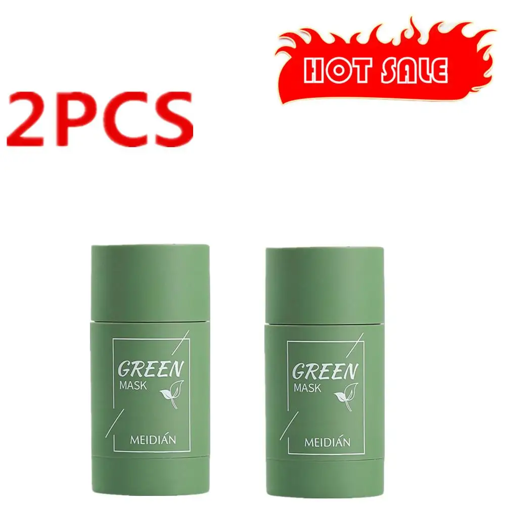 

2X Face Clean Mask Green Tea Cleansing Stick Mask Smear Acne Shrink Blackhead Moisturizing Deep Cleansing Mask Film 40g Pores