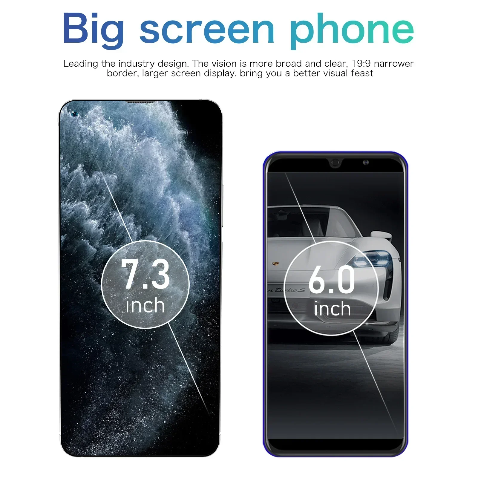 新型スマートフォン 5G 7.3インチ HD 22G+2TB 携帯電話 デュアル