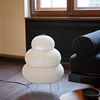 Japanese Wabi-sabi Tripod Floor Lamp Bedroom Bedside Living Dining Room Study Loft Decor Desk Light White Rice Paper Table Lamp 2