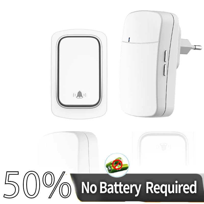 屋外ワイヤレスドアベル2v ワイヤレスベル 防水リング 2 In1レシーバー Euセルフパワーボタン ホームコントロール用 ドアベル Aliexpress