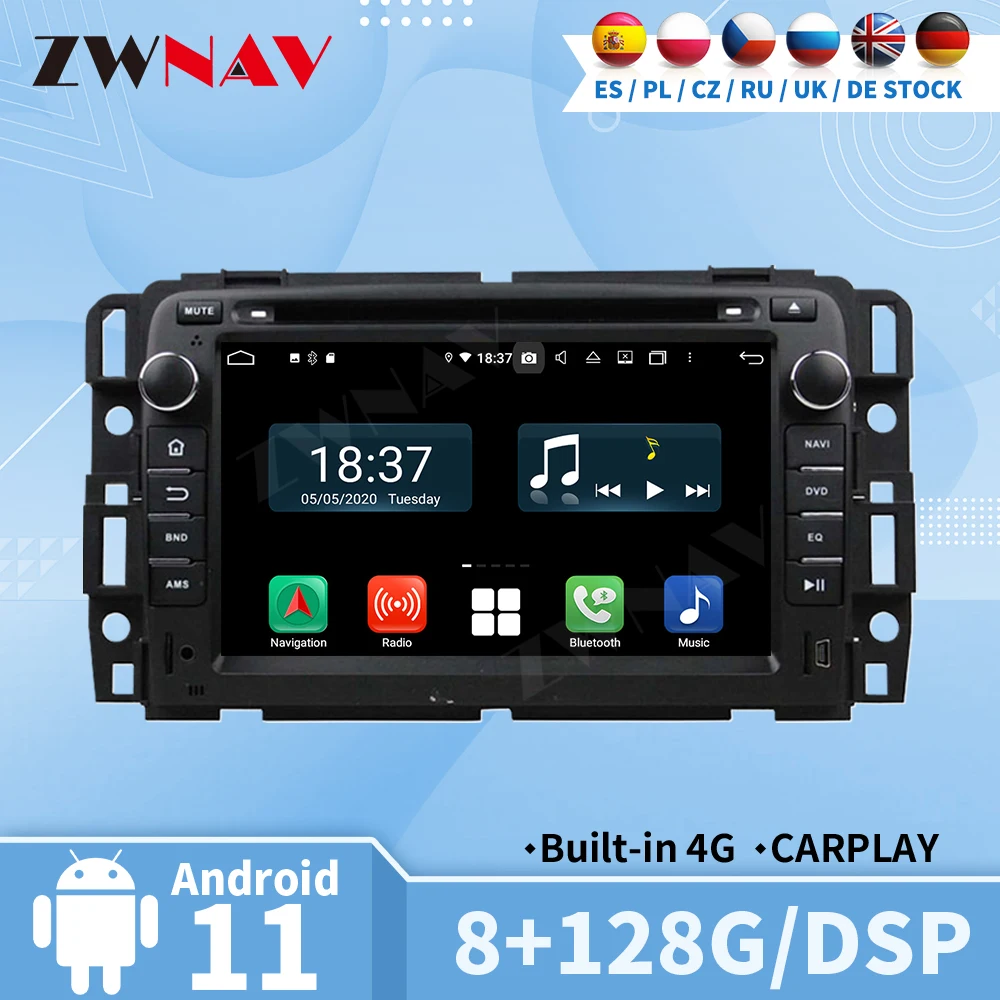 Carplay Radio Bluetooth Audio For Gmc Yukon Tahoe 20072012 Video