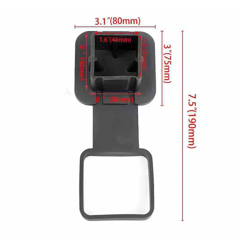 Auto Accessories Car Plug Cover Trailer Hook Dust Plug Square Mouth Protective Cover 2 inch Tow car bumper cover tow bar ball cover lug nut covers
