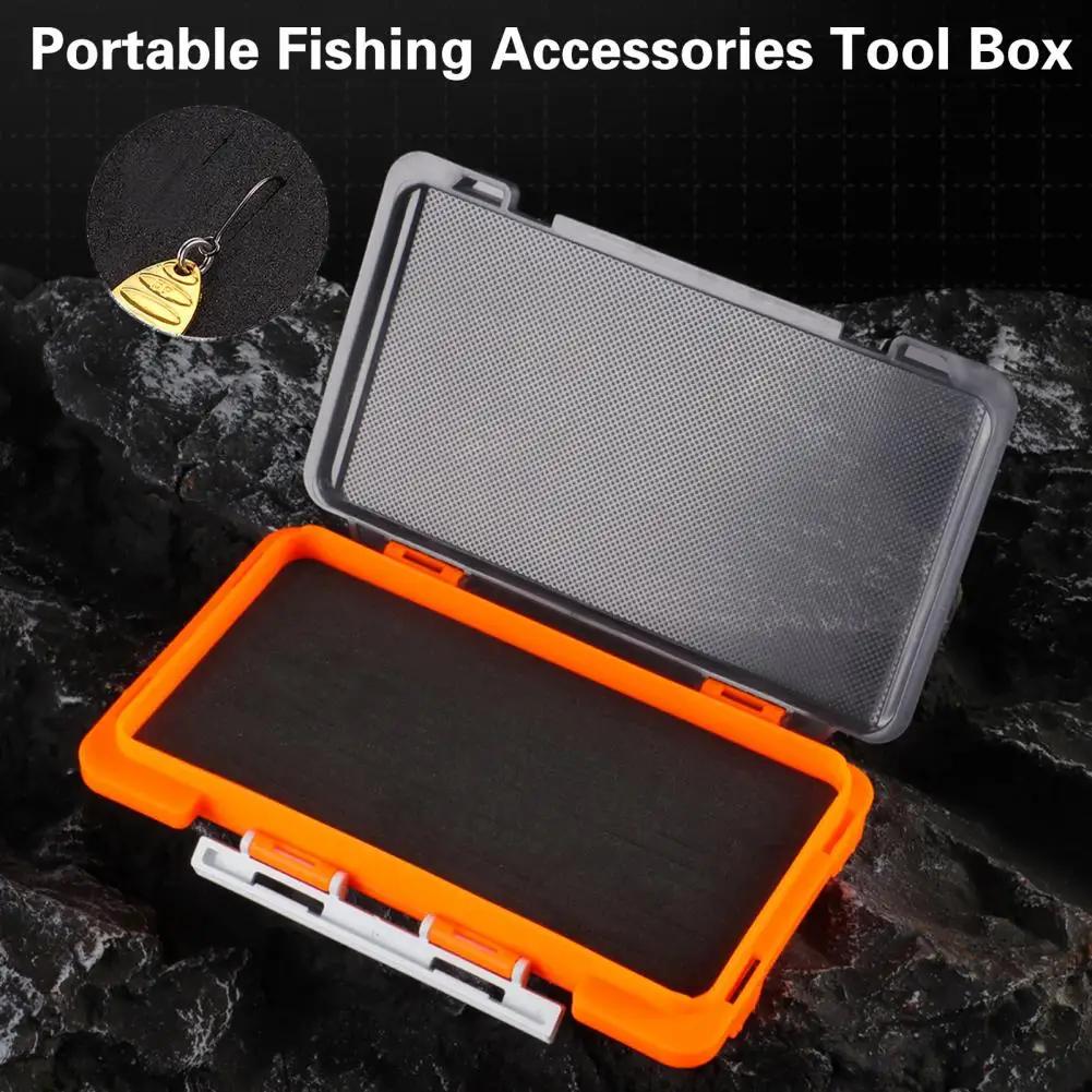 

Fishing Tackle Box Sponge Pad Tight Locking Buckle Non-Broken High Hardness Storage Leak-proof Fishing Accessories Tool Box Outd