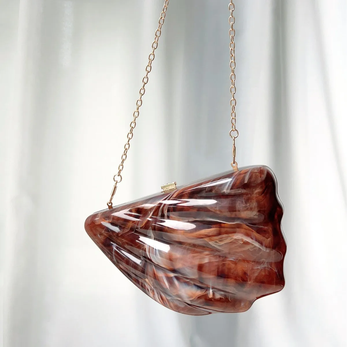 Ladies' Wedding Banquet Handbag 2025 New Type Pressing Bag Acrylic Banquet Bag Single Shoulder Diagonal Cross Chain Bag