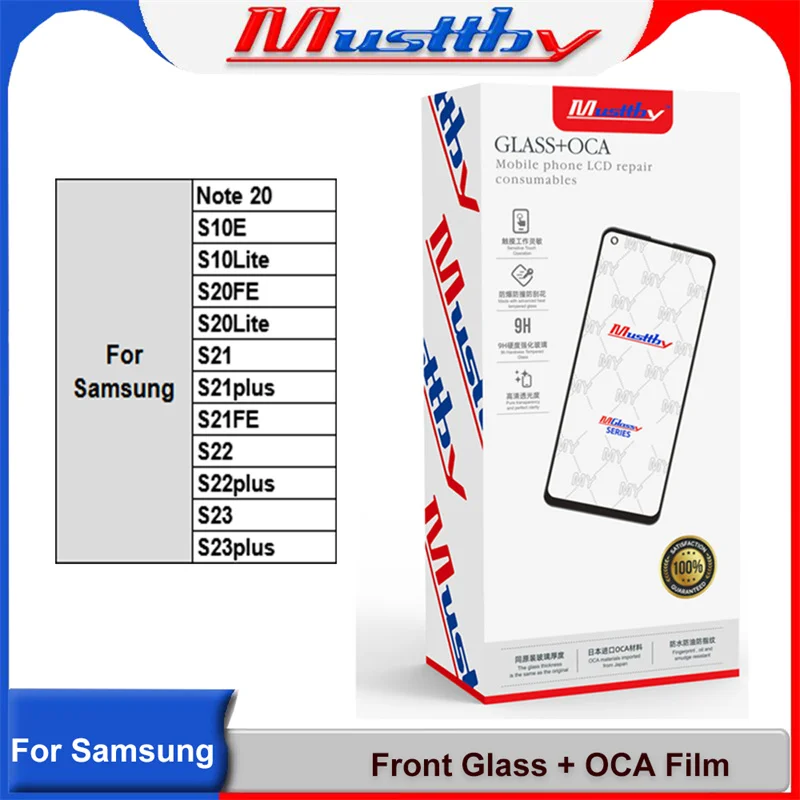 

Musttby 5pcs Outer Glass Replacement With OCA For Samsung Note20 S10E S10Lite S20FE S20LIFE S21 S21 Plus S21FE S22 S23