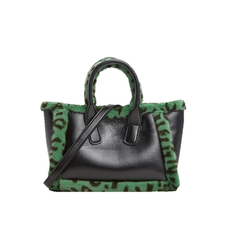 

Сумка-тоут женская из мягкой экокожи, однотонный саквояж на плечо в стиле ретро, простая вместительная зимняя плюшевая сумочка