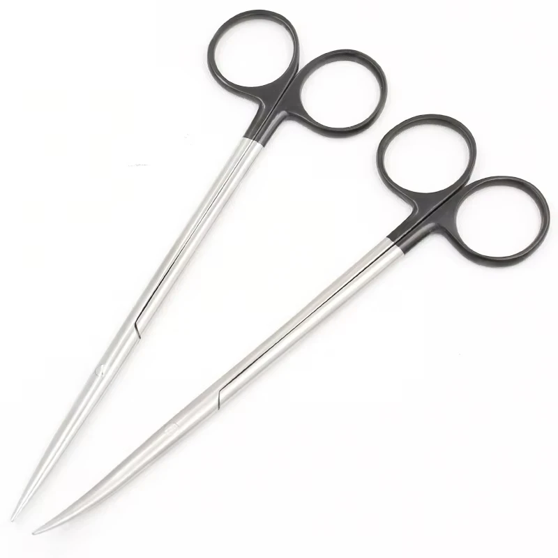 1pcs Nose Blunt Scissors Straight Curved Round Head Peeling Scissors Tissue Scissors Nasal Beauty Plastic Tool 5