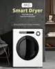 Portable Clothes Dryer, Front Load Compact Laundry Dryers with Exhaust Pipe, 850W, ABS Control Panel, 9lbs Compact Dryer,White 3