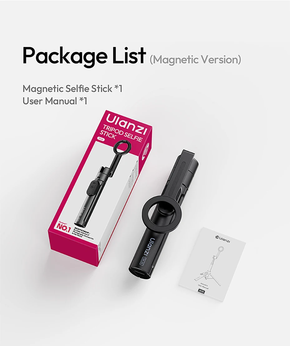 Ulanzi SK26 Portable Selfie Stick with Phone Holder description image 15