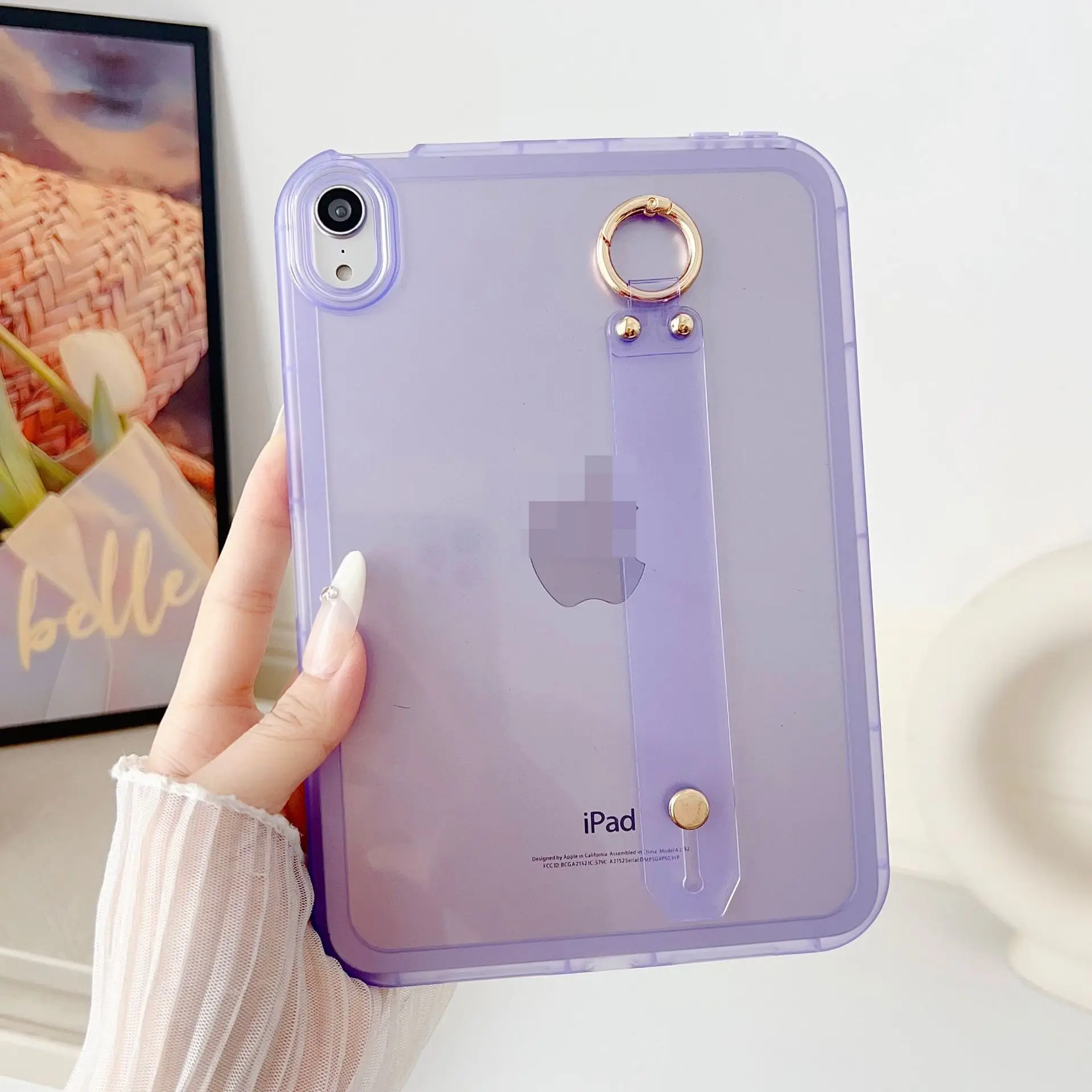 Universal Soft Protective Tablet Case with Hand Strap and Durable Back Shell