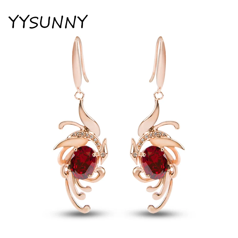 

YYYSUNNY Trendy S925 Sterling Silver Women Earrings Phoenix Inlaid with Zircon Exquisite Fashion Jewelry Wedding Party Gift