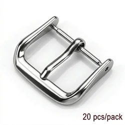 Premium Metal Watch Buckle Set - Silver, Gold & Black - Pack of 20 - 18mm (Silver)