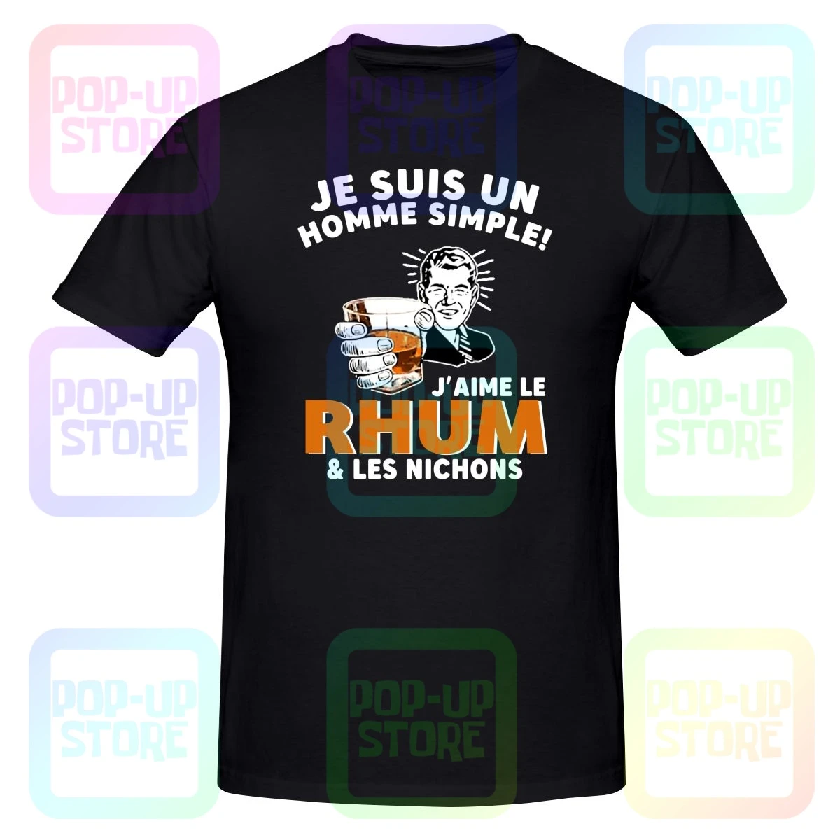 Je Suis Un Homme Simple J'Aime Le Rhum & Les Nichons Shirt T shirt Tee Cute  Premium| | - AliExpress