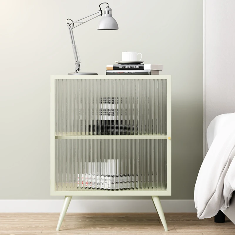 Metal Glass Nightstands, Creative Lockers, Modern Bedside Table, Storage Cabinet, Living Room Side Table,Furniture, Customized