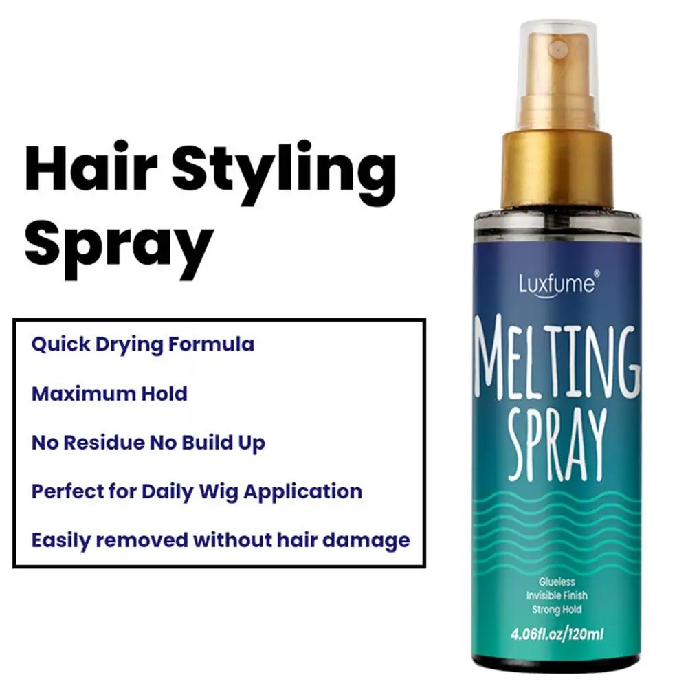 120ML Lace Melting And Holding Mousse Lace Melting Holding Spray Finishing Hold With Tint Spray For Wigs Support