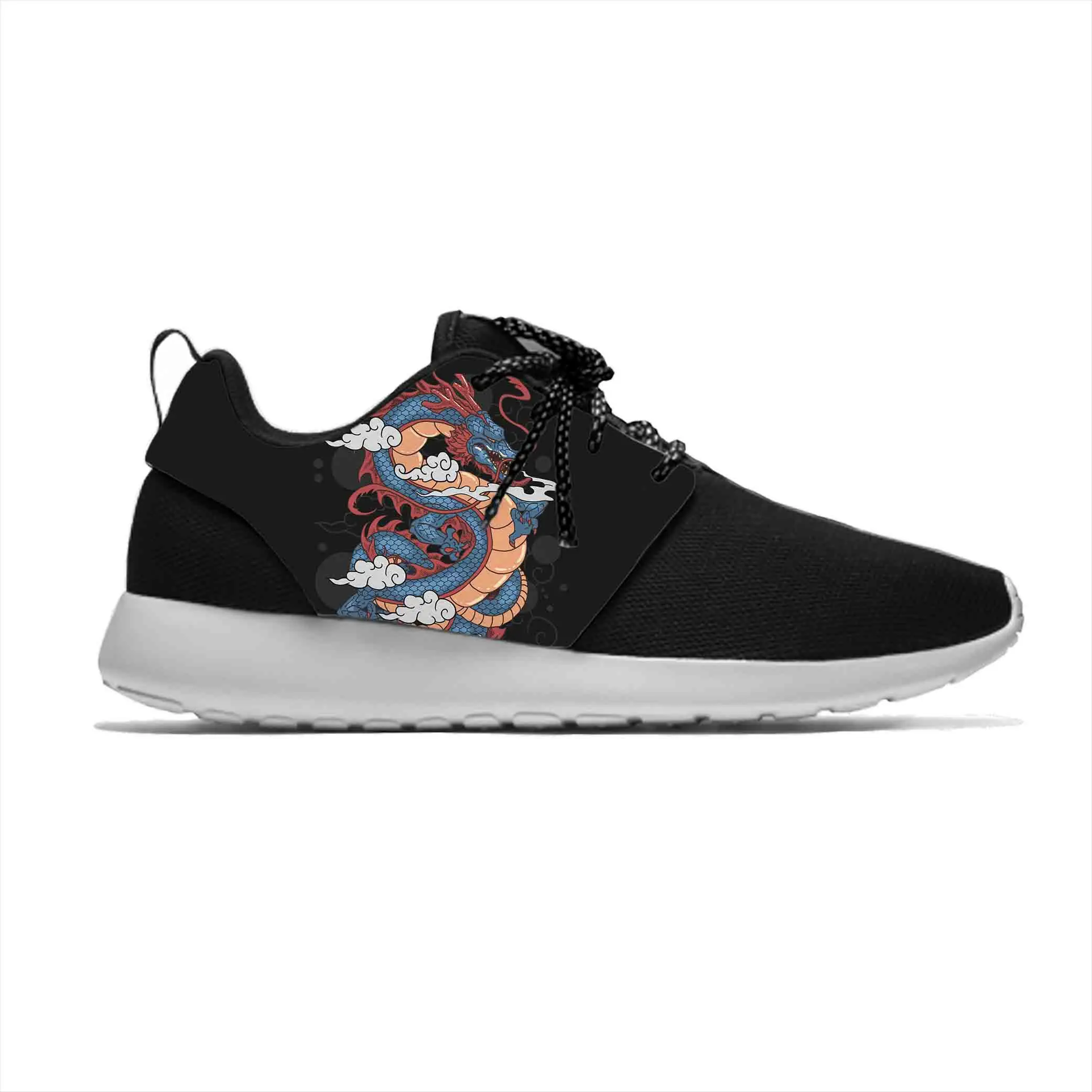 

Hot Anime Cartoon Manga Japanese Tattoo Dragon Koi Sport Shoes Breathable Lightweight Men Women Cool Sneakers Mesh Running Shoes