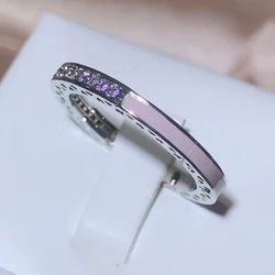 Elegant Light Purple Drip Enamel Ring with Purple Zirconia - 8 (PURPLE)